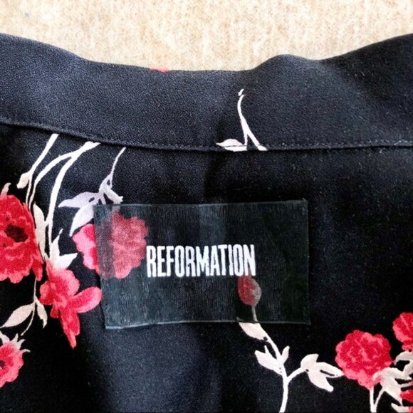 Reformation Dottie Top, Rose Pattern, XS - Picture 8 of 10